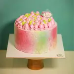 Vanilla Cake With Colorful Flowers